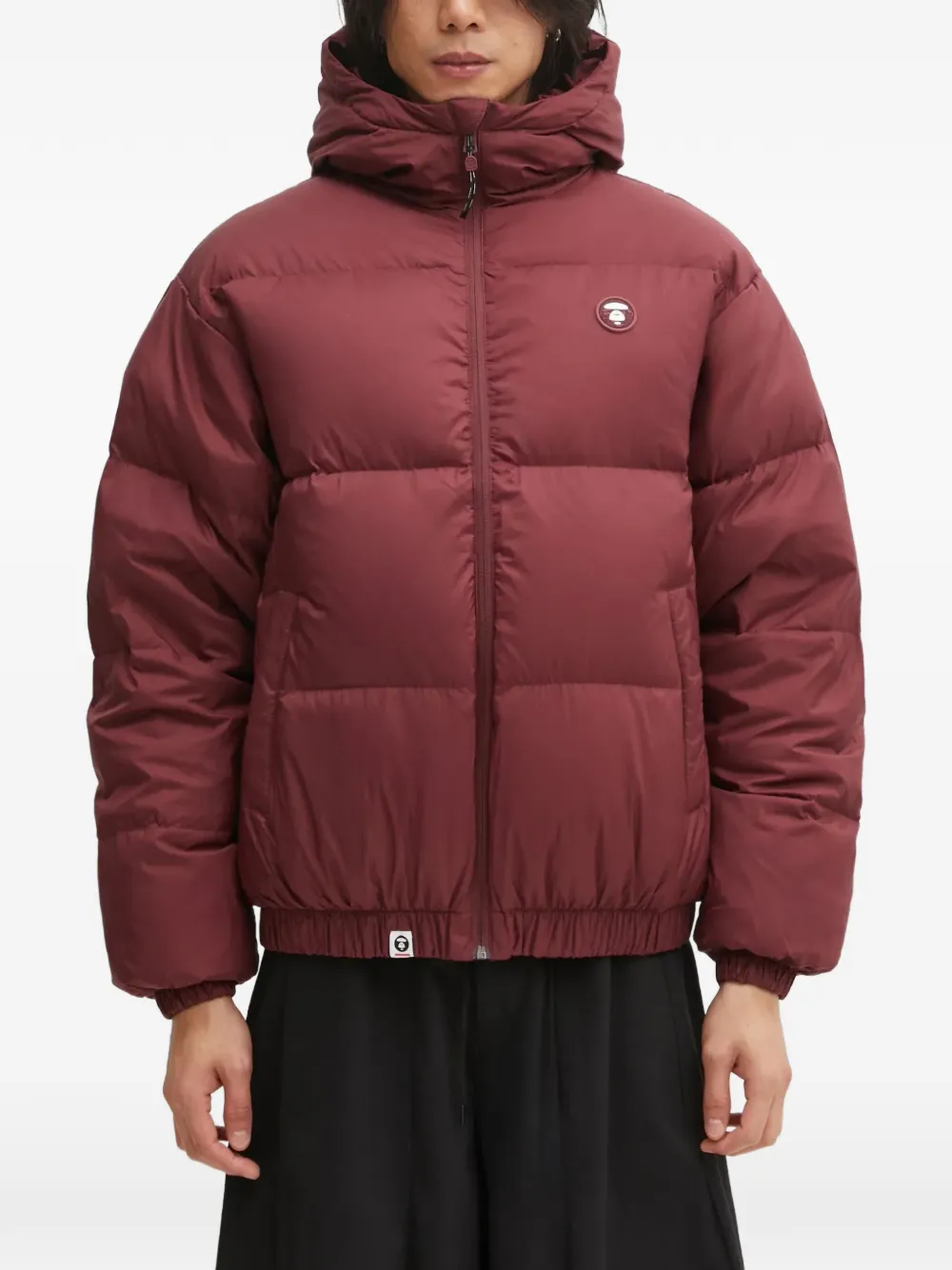 AAPE BY *A BATHING APE® hooded padded jacket - Rosso