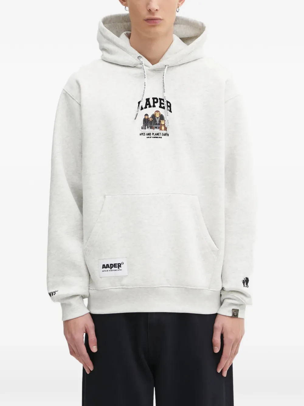 AAPE BY *A BATHING APE® graphic-print hoodie - Grigio