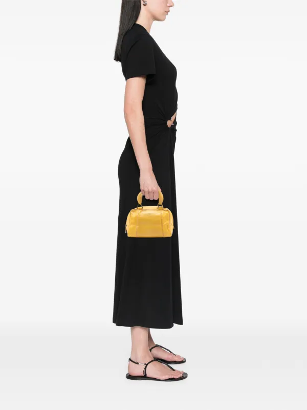 LOEWE　アナグラム　ハンドバッグ　レザー　ロゴ型押し　イエロー Loewe Pre-Owned 1990-2025 ミニ レザー アナグラム ハンドバッグ