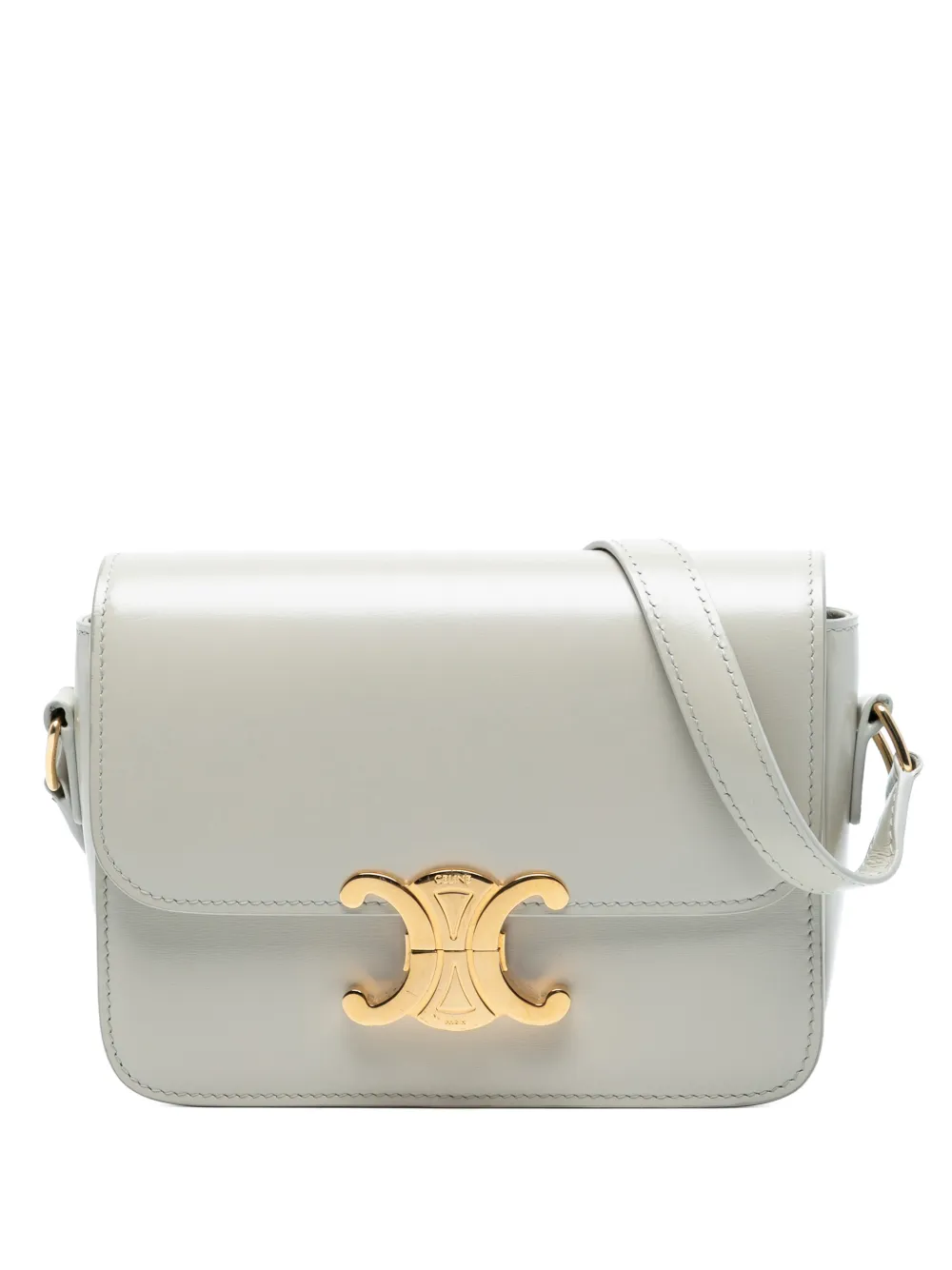 Celine Pre-Owned 2013 Teen Shiny Calfskin Triomphe crossbody bag | Grey | Image 1