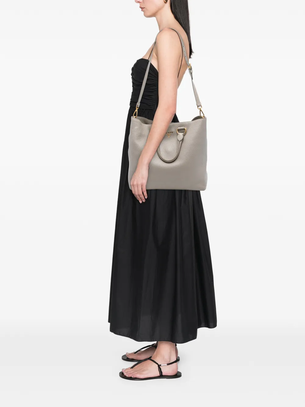 Prada Pre-Owned 2010-2025 Vitello Daino Open Convertible Tote satchel | Pre-Owned | Image 2