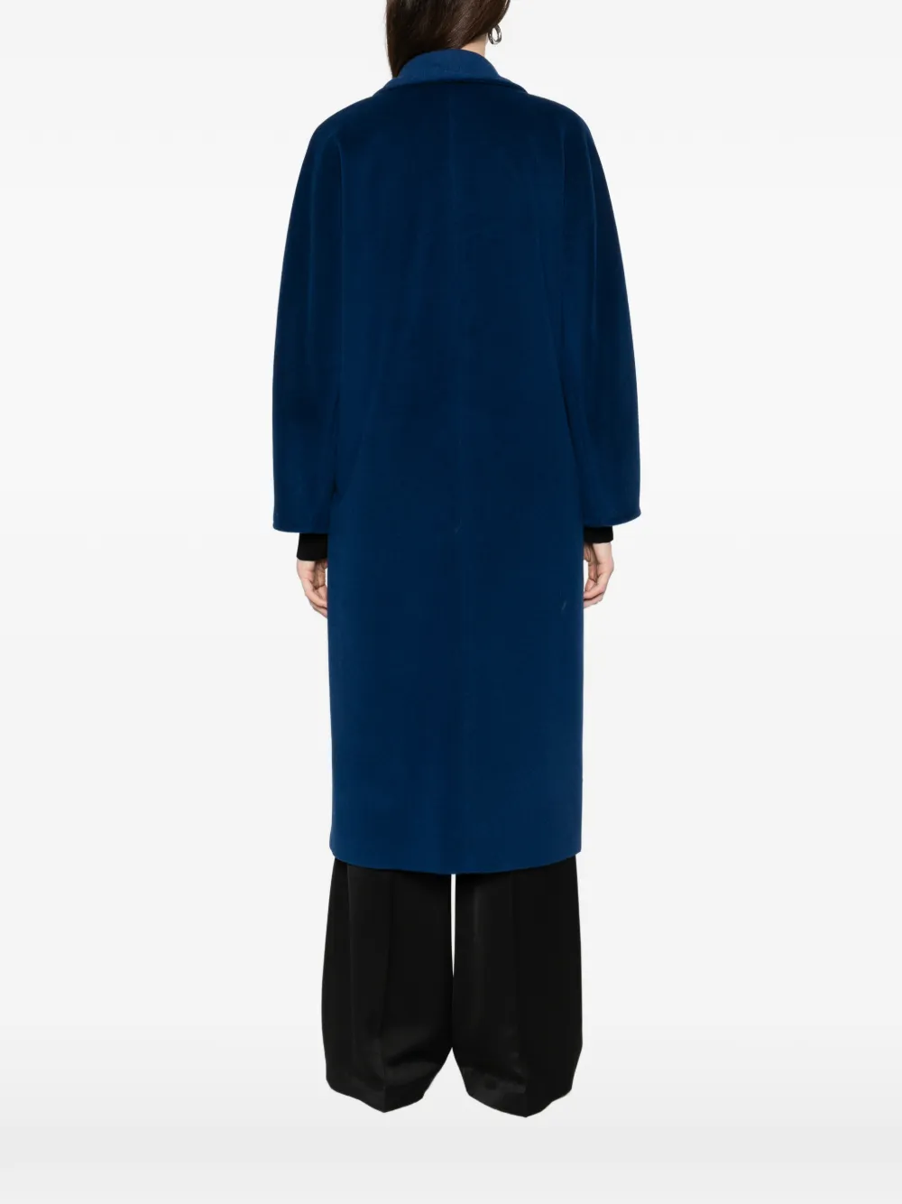 Max Mara Jas met dubbele rij knopen en ceintuur Blauw