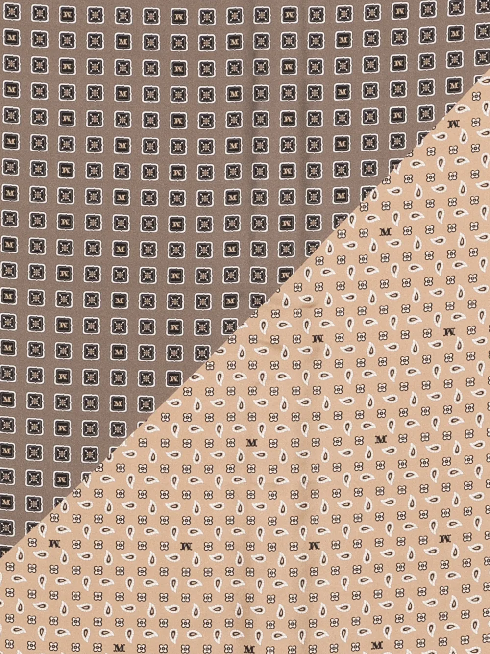 Max Mara Sjaal met patroon - Beige