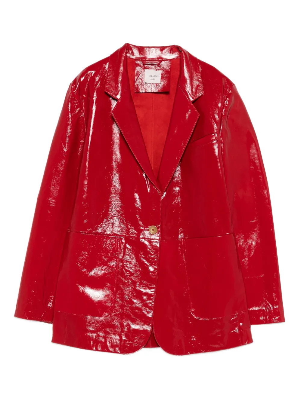 Alysi Cappotto con revers a lancia - Rosso