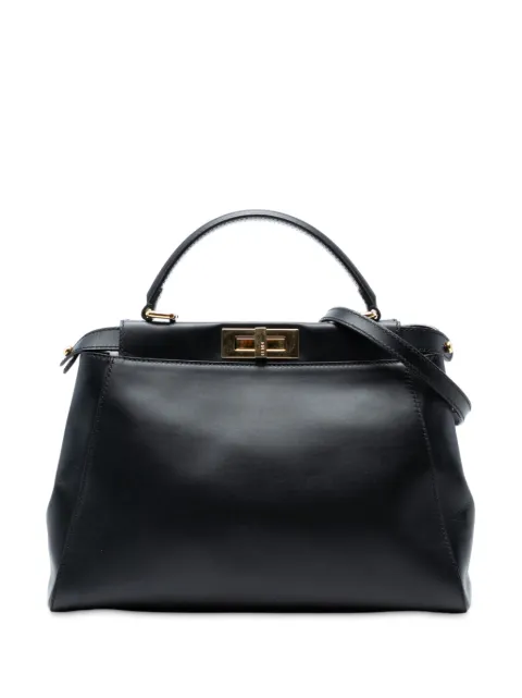 Fendi Pre-Owned 2000-2010 Medium Shiny Nappa Peekaboo Iconic satchel