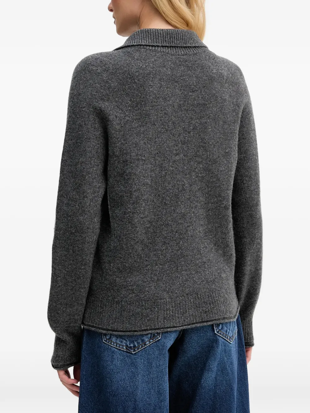  Lacoste Button Sweater - Grey 