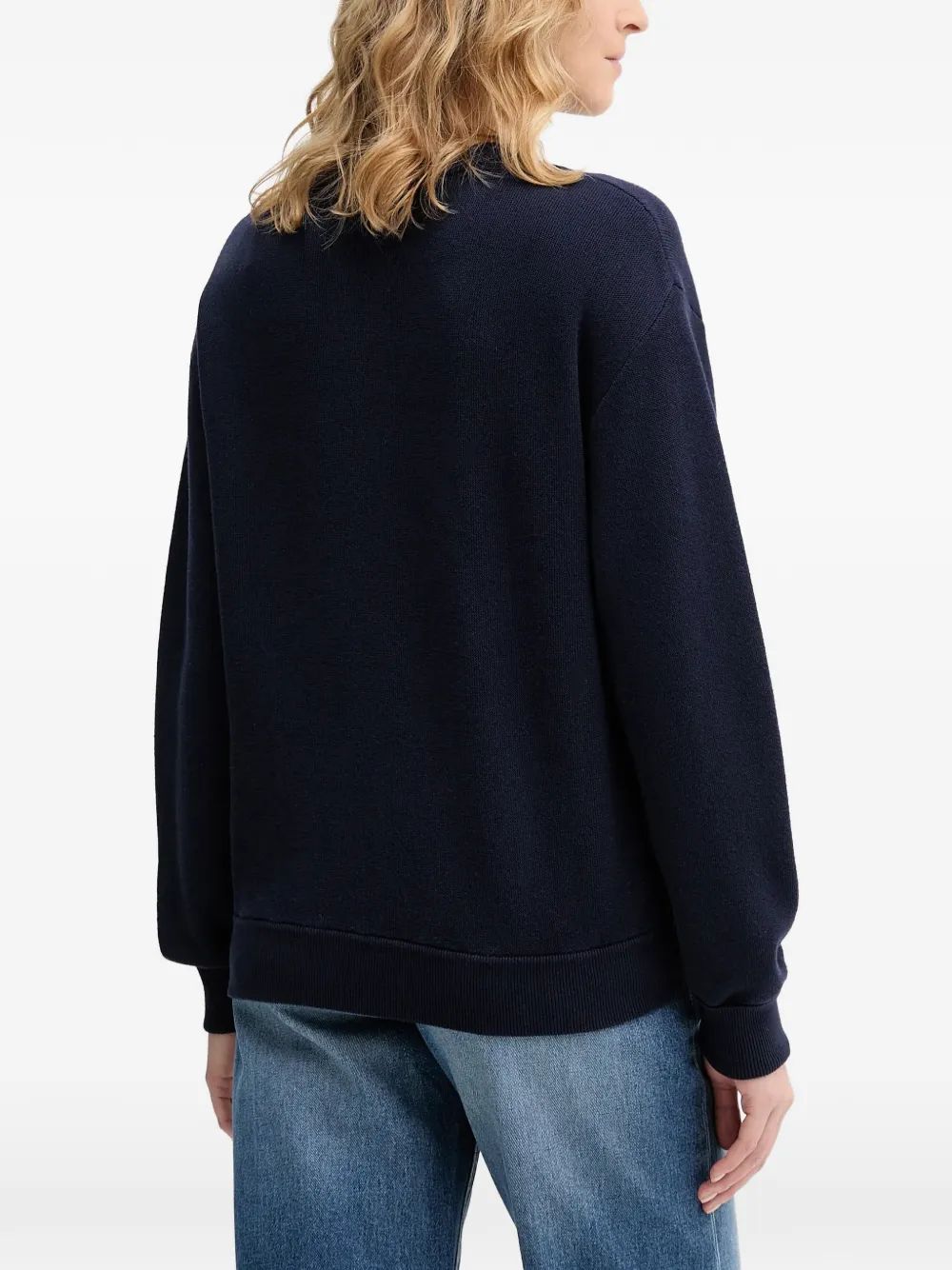  Lacoste Jersey Con Logo Y Cuello Redondo - Azul 