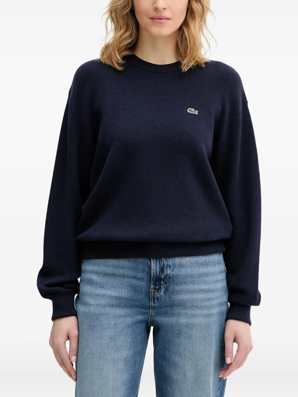 Lacoste Pullover mit rundem Ausschnitt - Blau