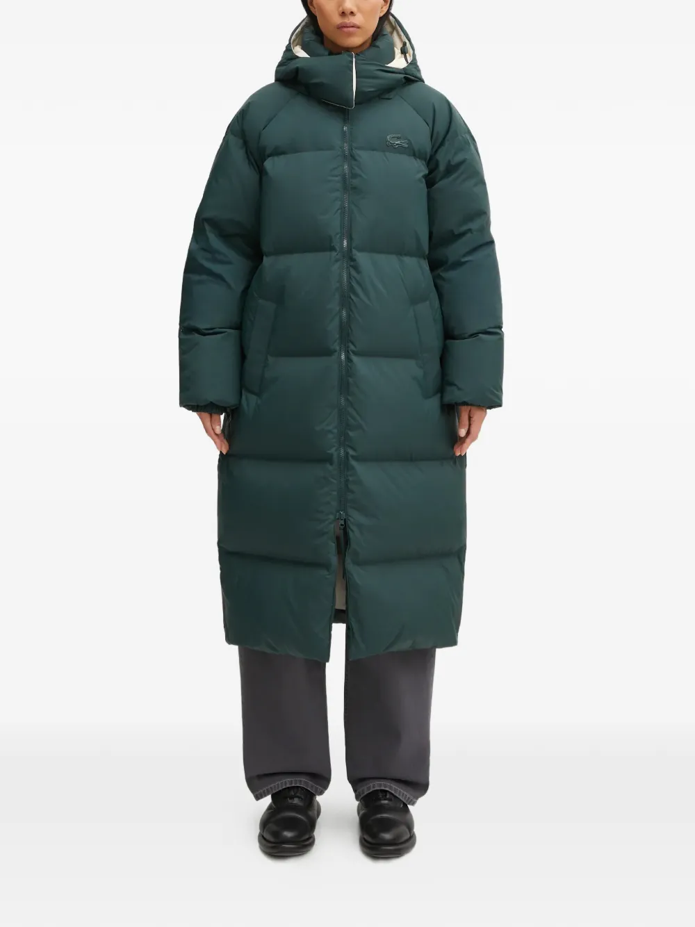 Lacoste hooded padded jacket - Verde