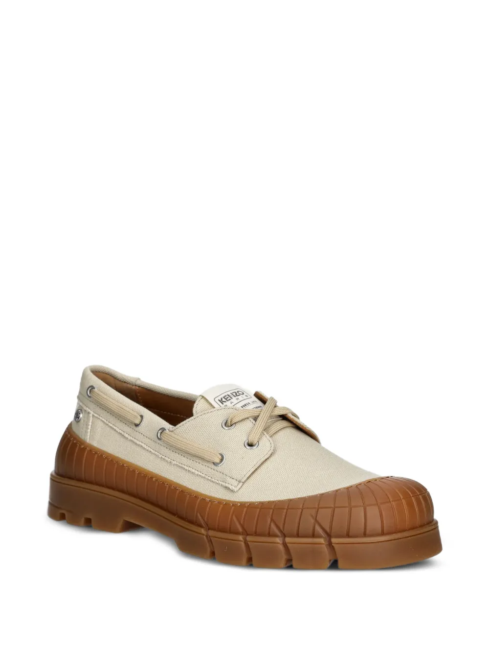  Kenzo Lace-up Chunky Loafers - Neutrals 
