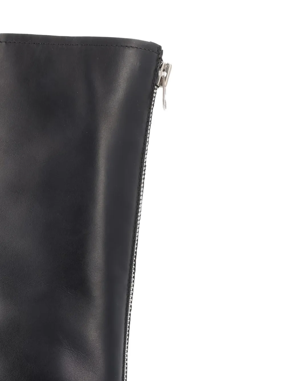 Moschino zip leather boots Zwart