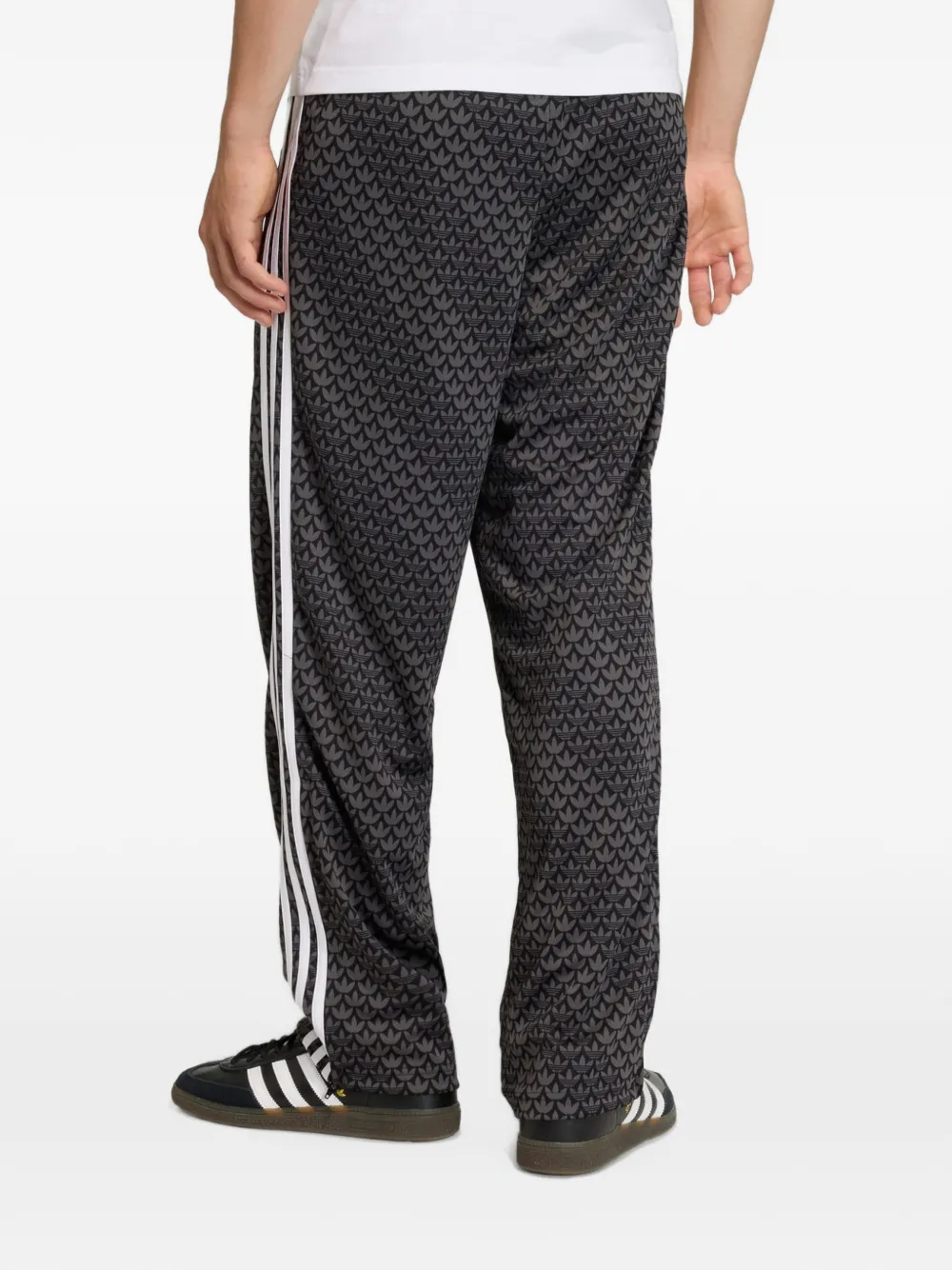 adidas Firebird trainingsbroek met logoprint en streep Grijs