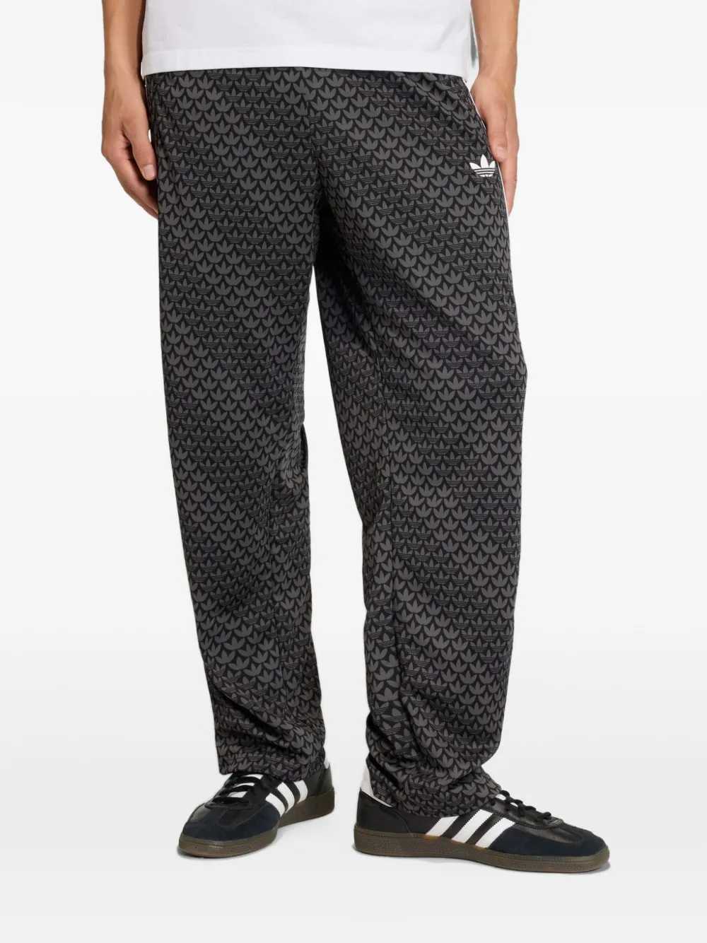 adidas Firebird trainingsbroek met logoprint en streep Grijs