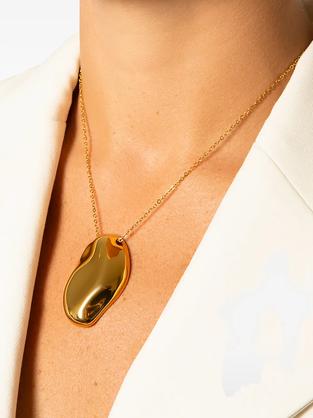 Ostras Collection Halsketting met gouden pan