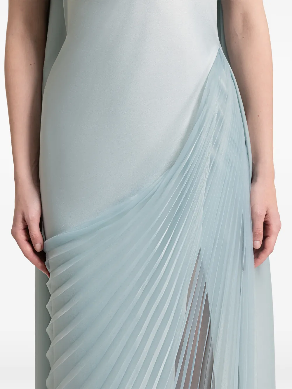 Gemy Maalouf Maxi-jurk met geplooid detail Blauw