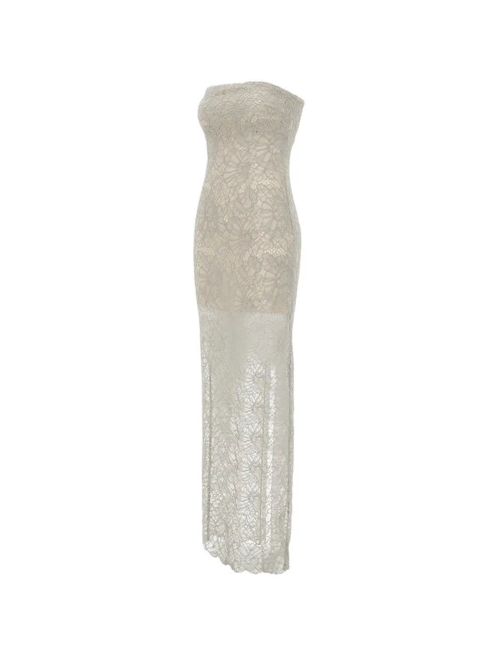 ROTATE BIRGER CHRISTENSEN Strapless jurk met kant Wit