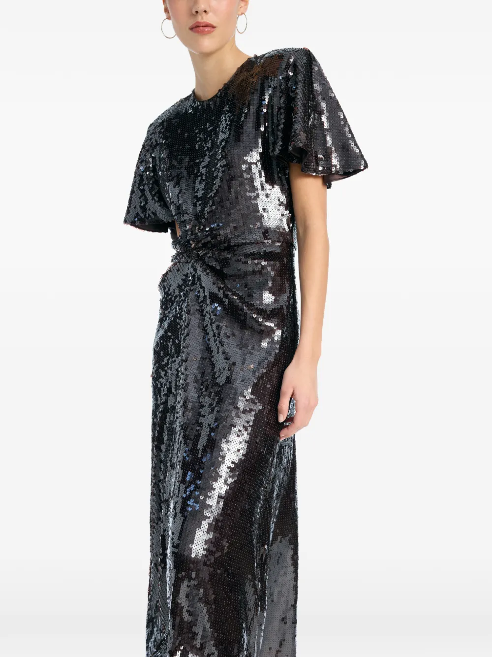 Sequin-Embellishment Midi Dress