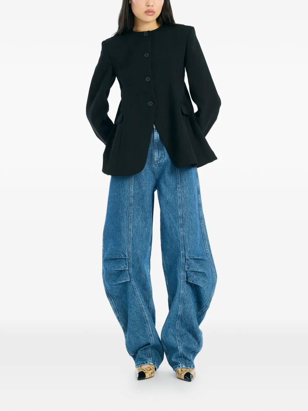 ROTATE BIRGER CHRISTENSEN flared fitted jacket | Blazers | Image 2