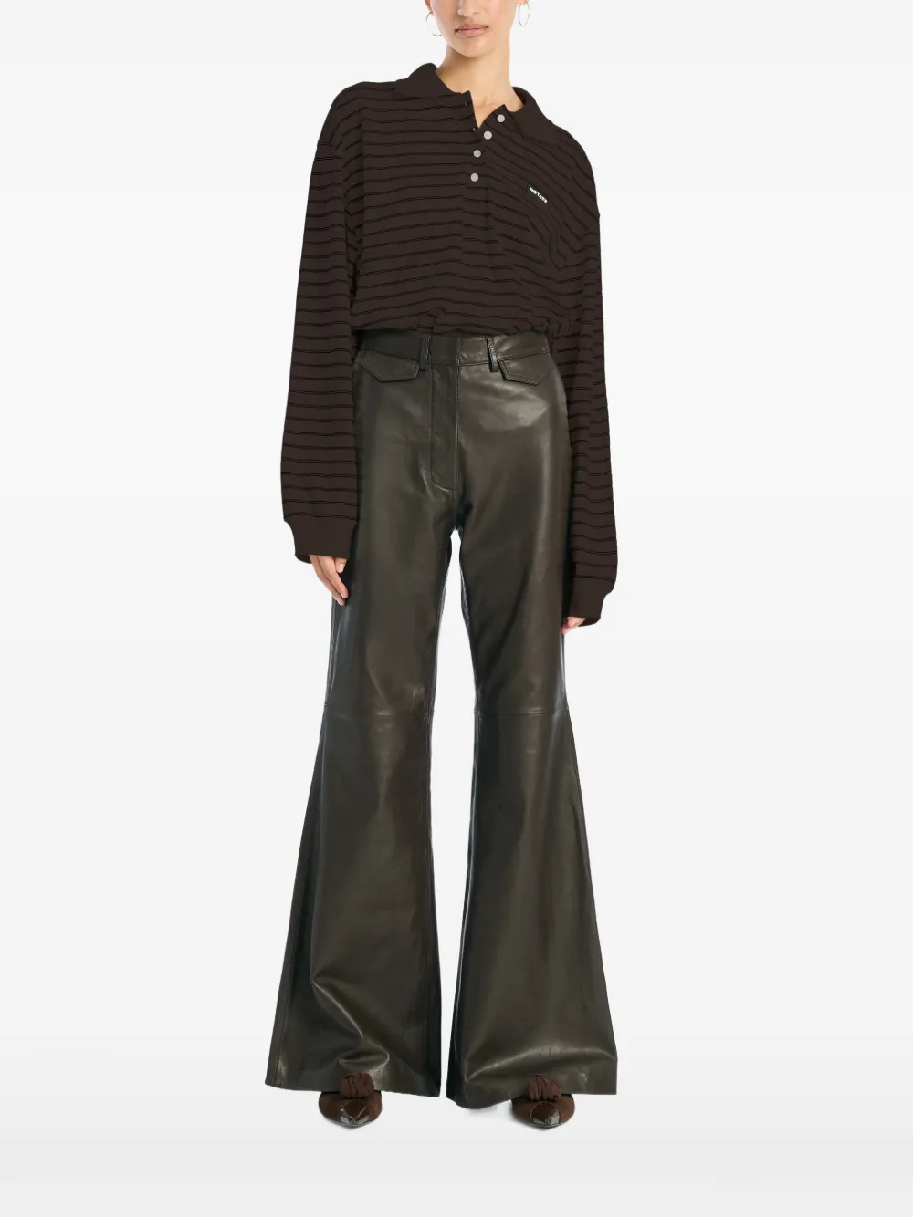 ROTATE BIRGER CHRISTENSEN Polo a maniche lunghe - Marrone