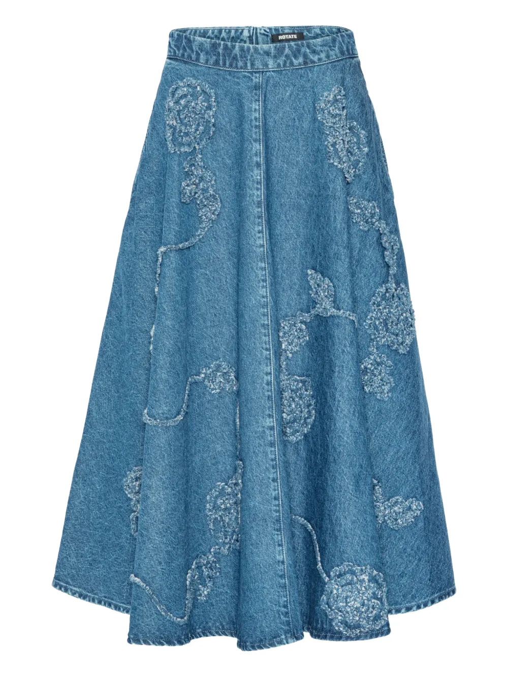 Rotate Birger Christensen Flower Midi Skirt In Blue