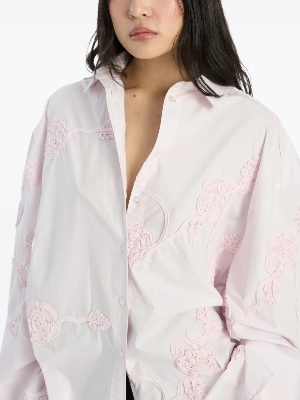 ROTATE BIRGER CHRISTENSEN Oversized blouse Roze