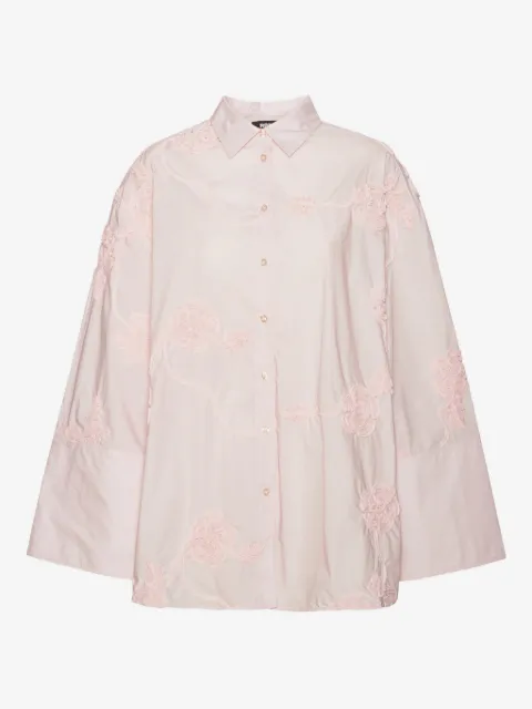 ROTATE BIRGER CHRISTENSEN flower-appliqué oversized shirt
