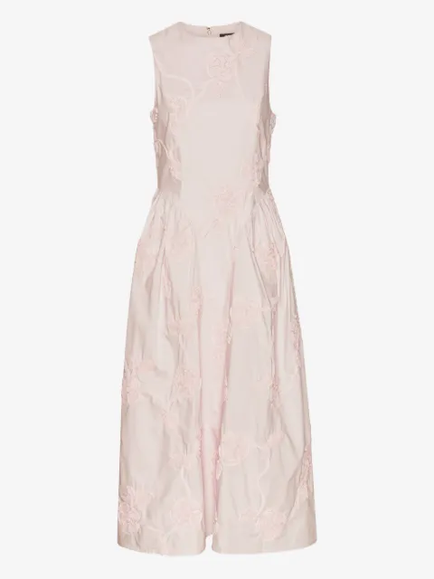 ROTATE BIRGER CHRISTENSEN flower midi dress light pink
