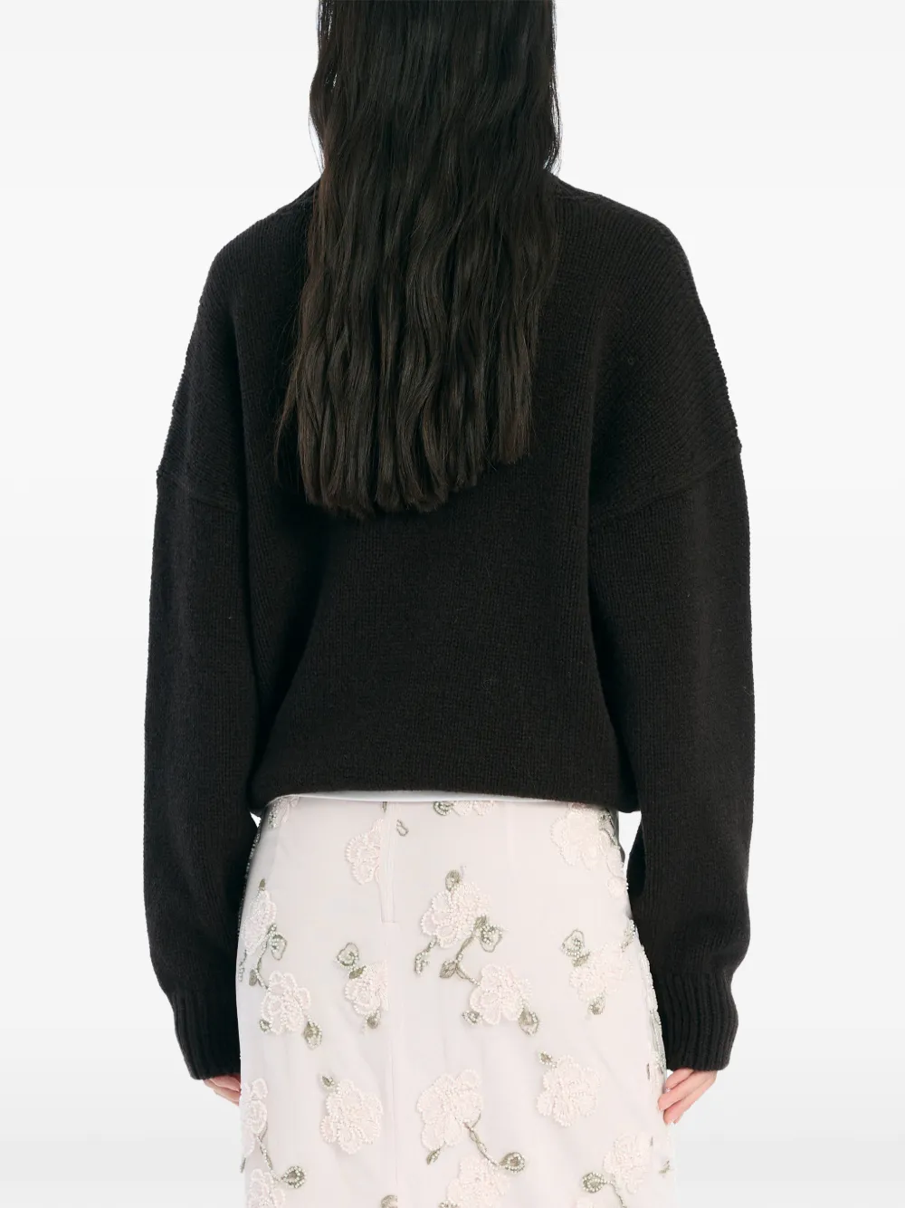  Rotate Birger Christensen V-neck Sweater - Brown 