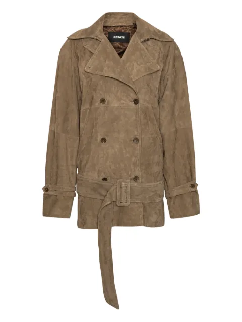 ROTATE BIRGER CHRISTENSEN belted oversize suede jacket