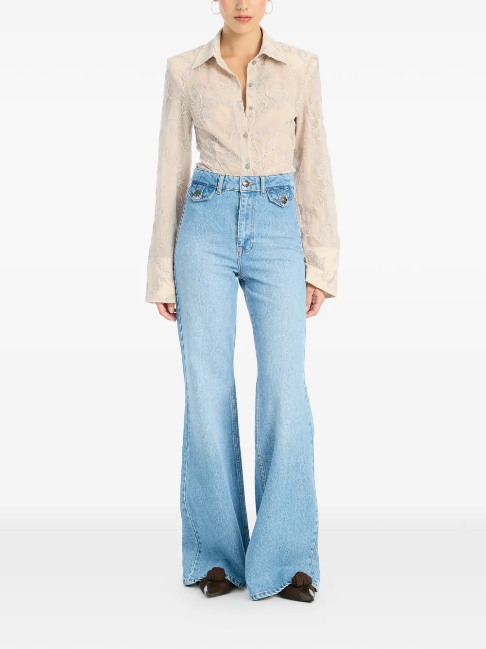 ROTATE BIRGER CHRISTENSEN belt-loops jeans | Flares & Bell Bottom Jeans | Image 2