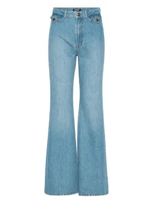 The Frankie Shop Cotton Jeans | Blue | FARFETCH SG