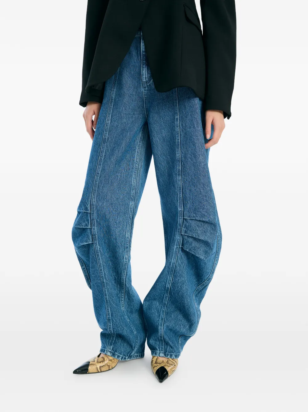 ROTATE BIRGER CHRISTENSEN denim cargo trousers - Blauw