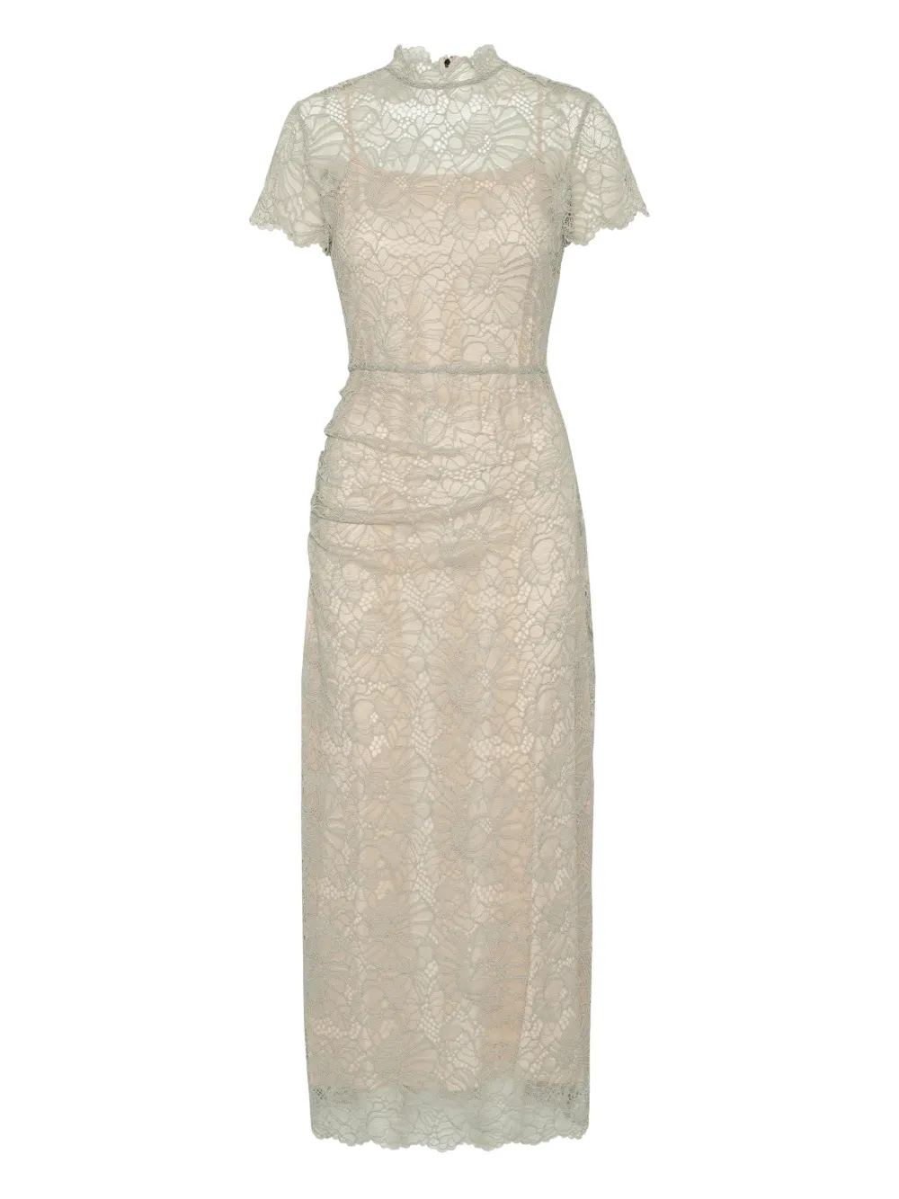 ROTATE BIRGER CHRISTENSEN Abito midi con dettagli in pizzo - Toni neutri