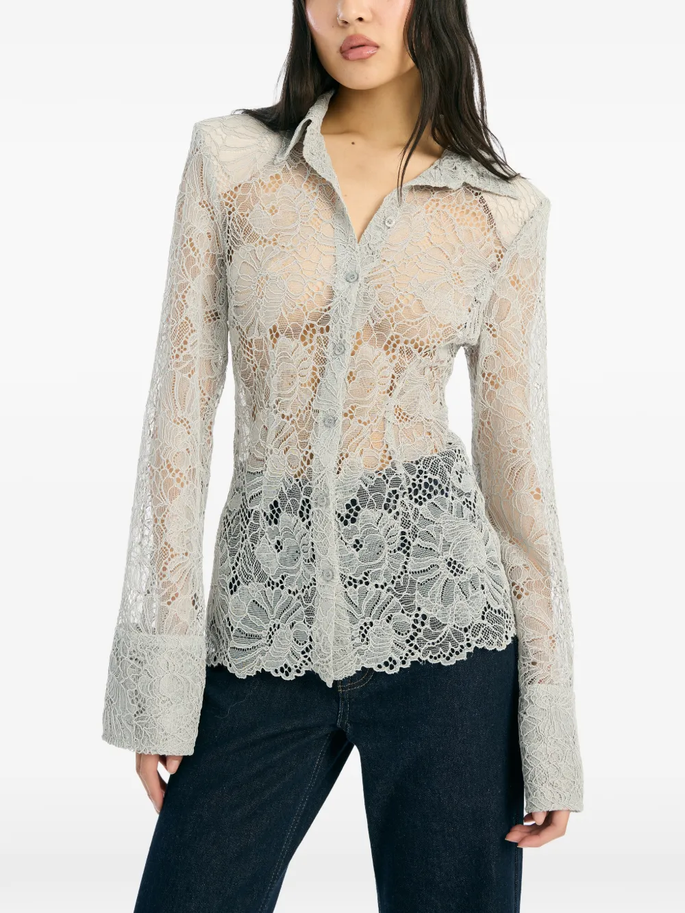 Lace Buttoned Shirt