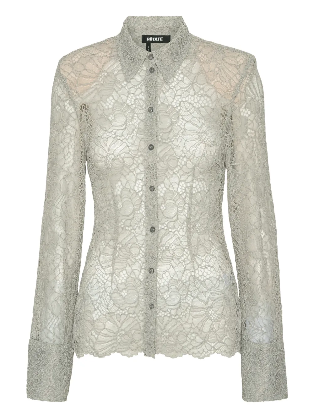 ROTATE BIRGER CHRISTENSEN lace buttoned shirt - Grey
