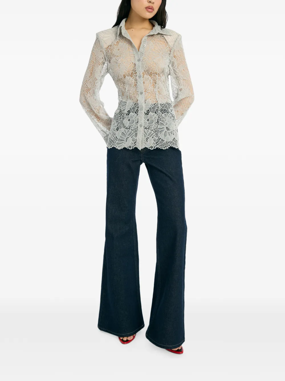 ROTATE BIRGER CHRISTENSEN lace buttoned shirt | Camisas | Image 2
