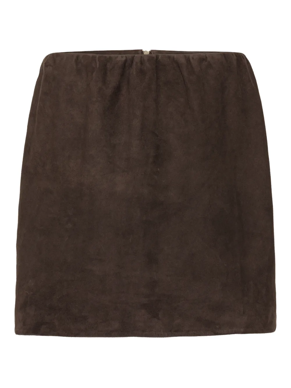 ROTATE BIRGER CHRISTENSEN suede mini skirt - Marrone