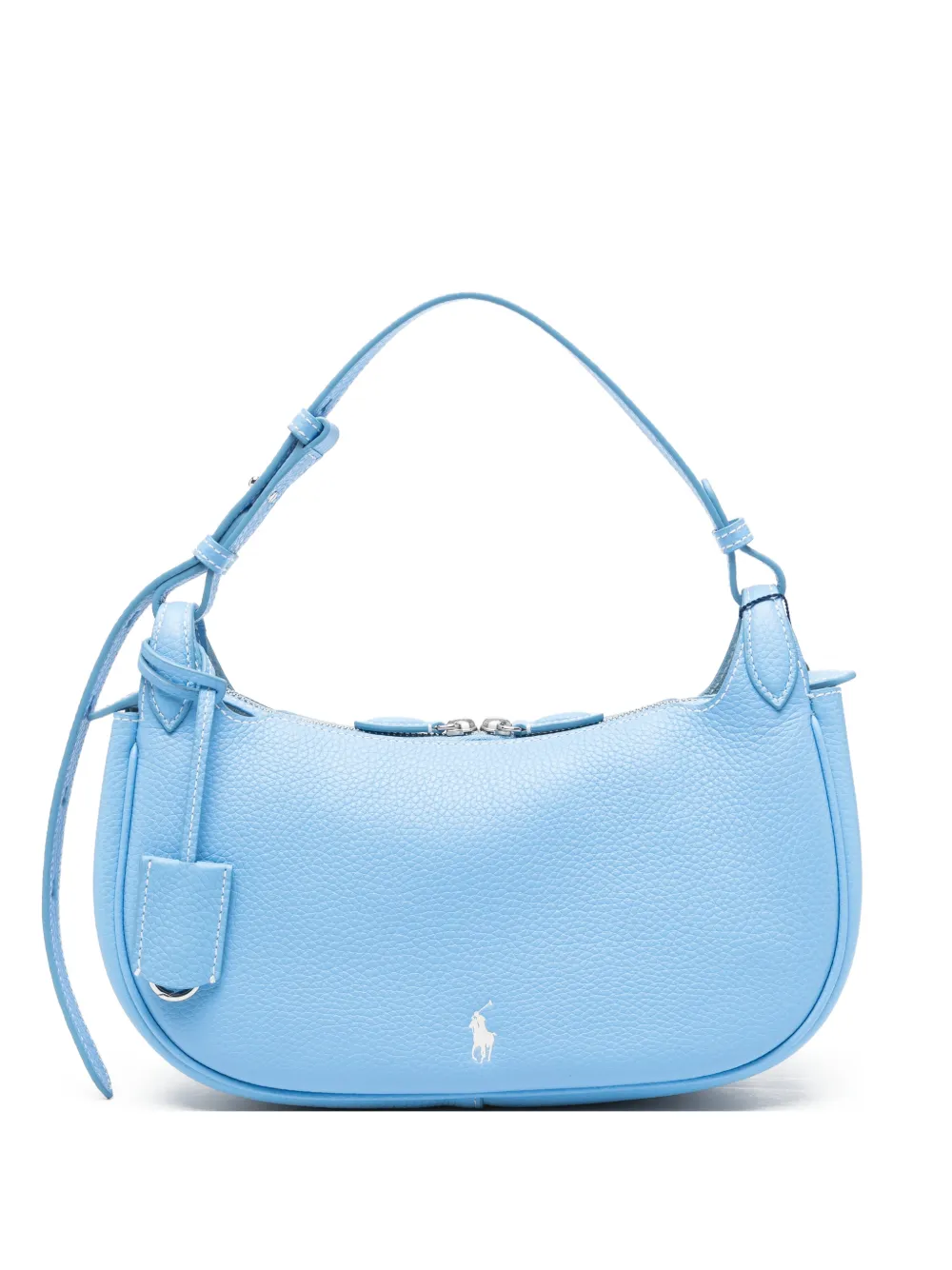 Polo Ralph Lauren logo-print pebbled shoulder bag - Blu