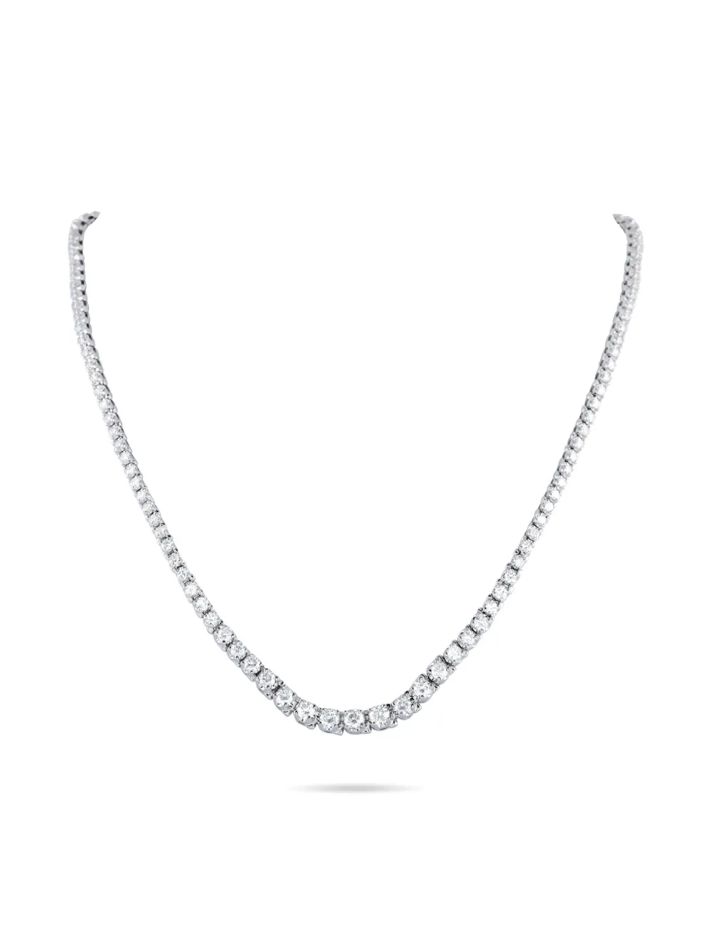 LB Exclusive 14K white gold diamond tennis necklace - Argento
