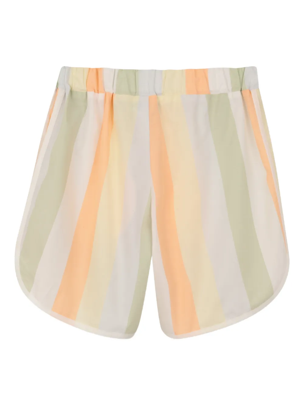 Kenzo Kids Gestreepte shorts met logodetail Beige