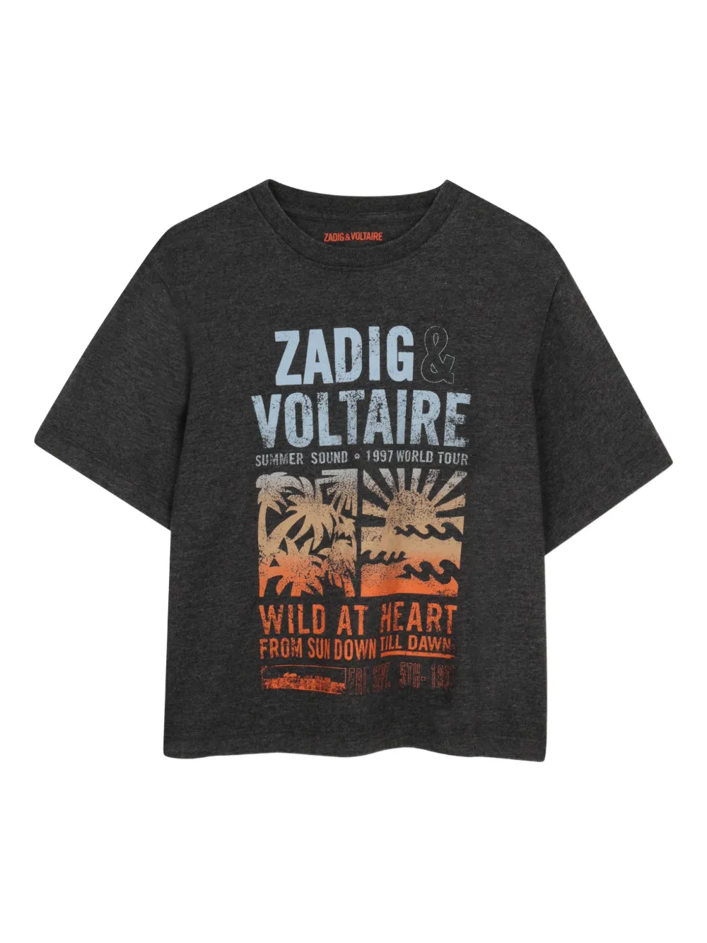 Zadig & Voltaire Kids T-shirt con stampa - Grigio