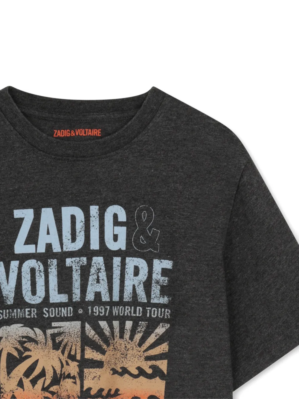 Zadig & Voltaire Kids T-shirt met print Grijs