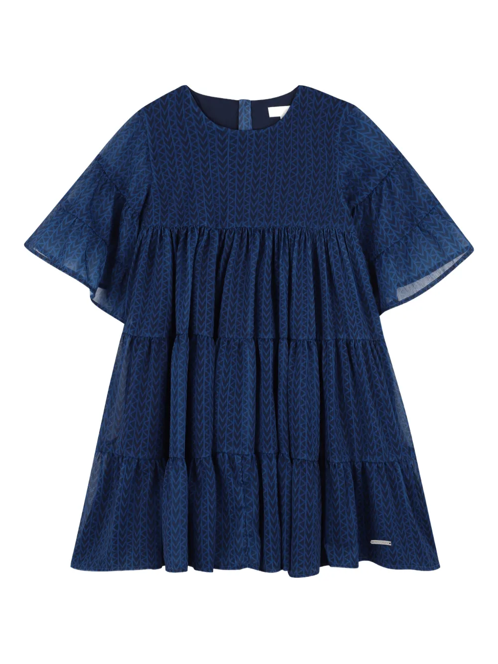 Michael Kors Kids tiered flared dress - Blue