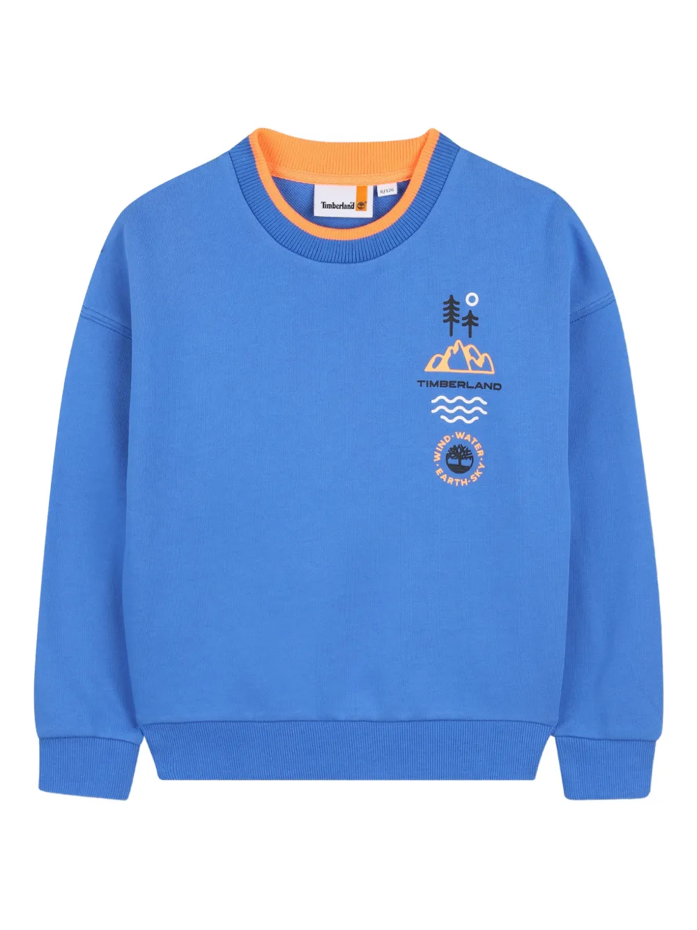 Timberland Kids Felpa girocollo con stampa - Blu