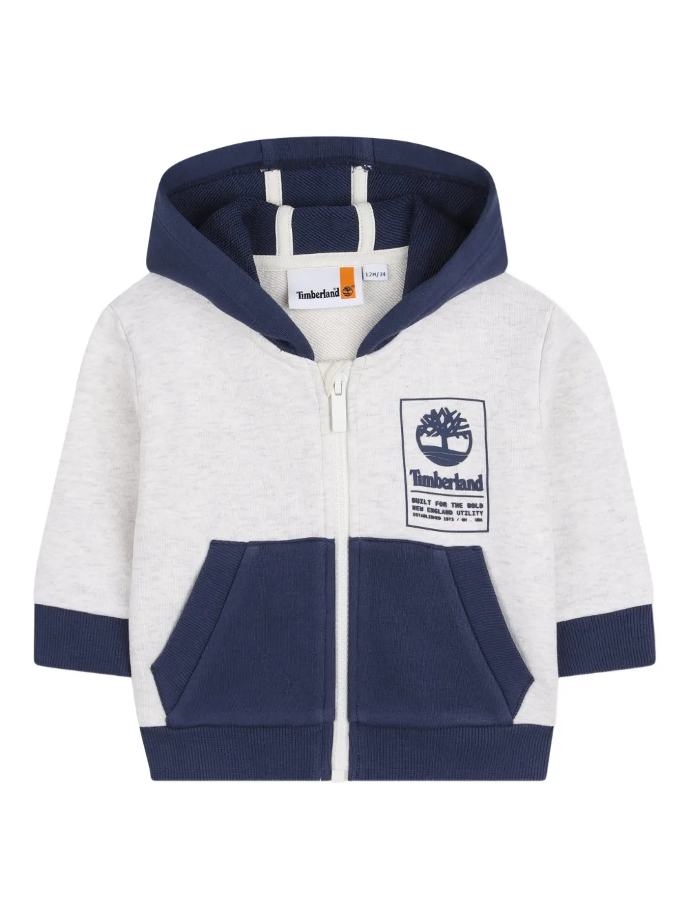 Timberland Kids Felpa con cappuccio e zip - Grigio