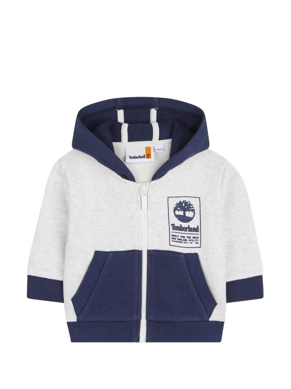 Timberland Kids Felpa con cappuccio e zip - Grigio
