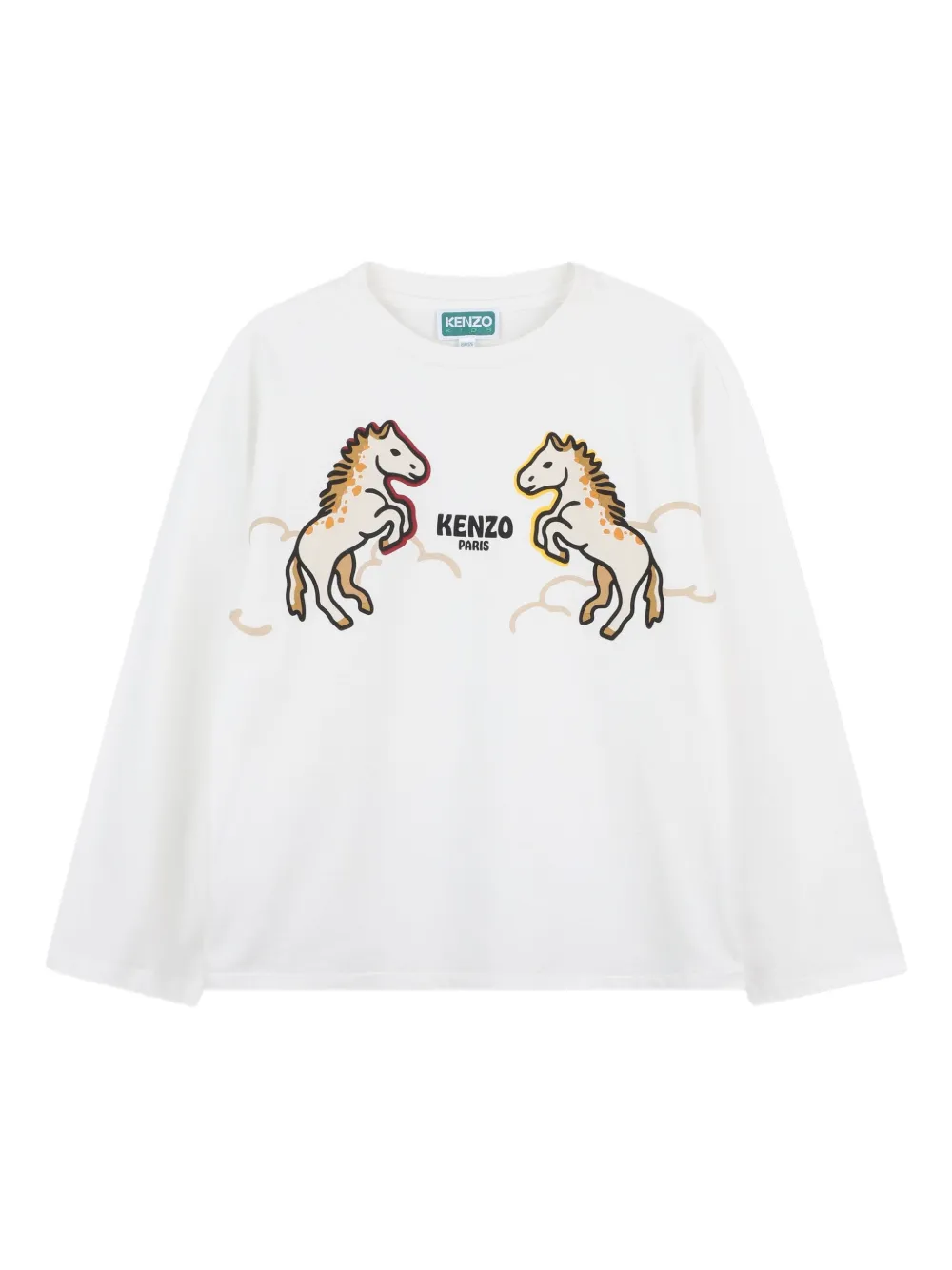 Kenzo Kids Lunar New Year horse graphic top - Bianco