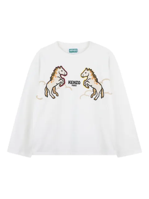 Kenzo Kids Lunar New Year top met paardenprint
