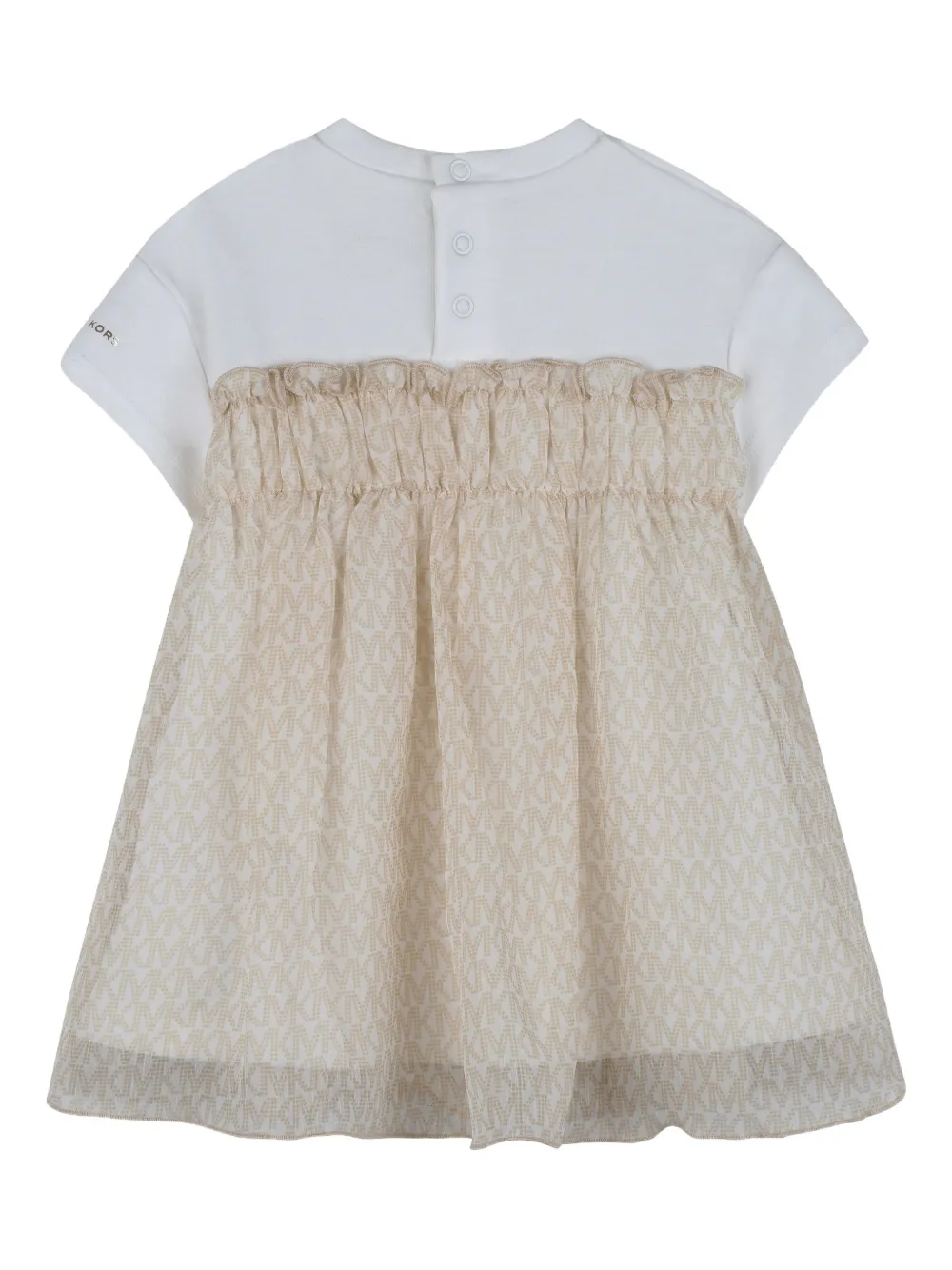 Michael Kors Kids Jurk met ruches Wit