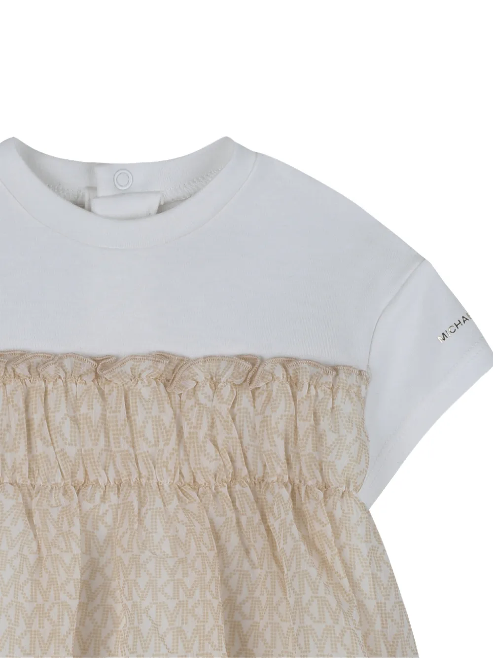 Michael Kors Kids Jurk met ruches Wit
